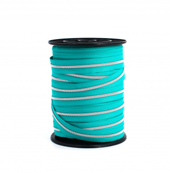 Preview: Endlosreißverschluss metallisiert mint/silber (1m)